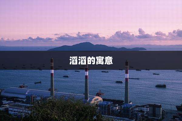 滔滔的寓意