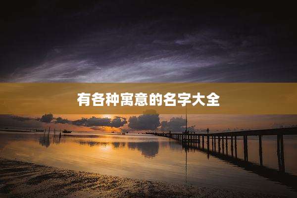 有各种寓意的名字大全