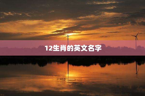 12生肖的英文名字