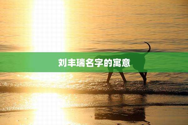 刘丰瑞名字的寓意