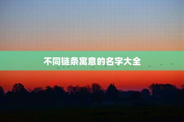 不同链条寓意的名字大全