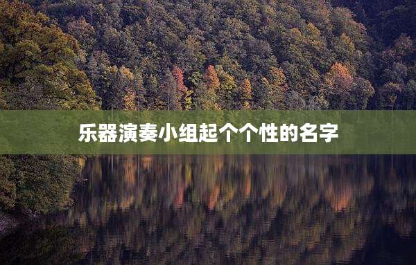 乐器演奏小组起个个性的名字