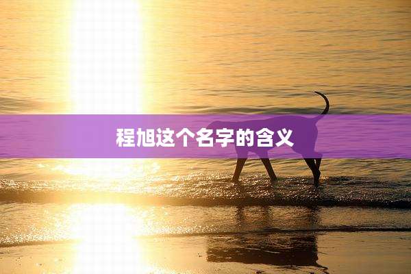 程旭这个名字的含义