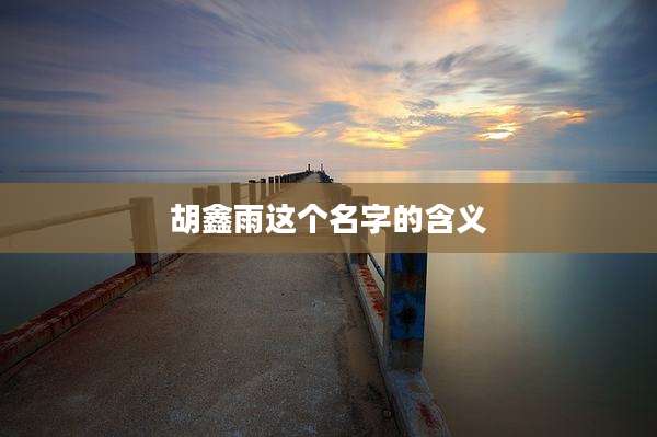 胡鑫雨这个名字的含义