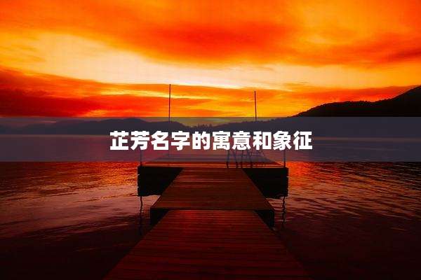 芷芳名字的寓意和象征