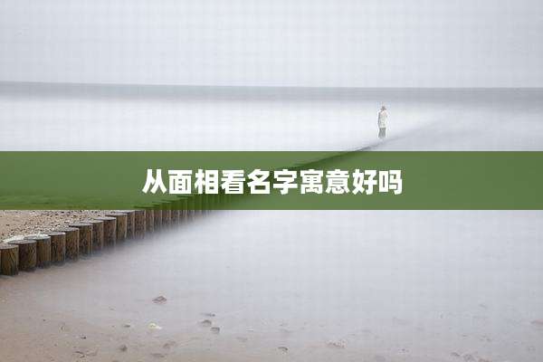 从面相看名字寓意好吗