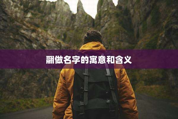 翮做名字的寓意和含义