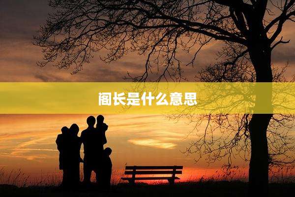 阁长是什么意思