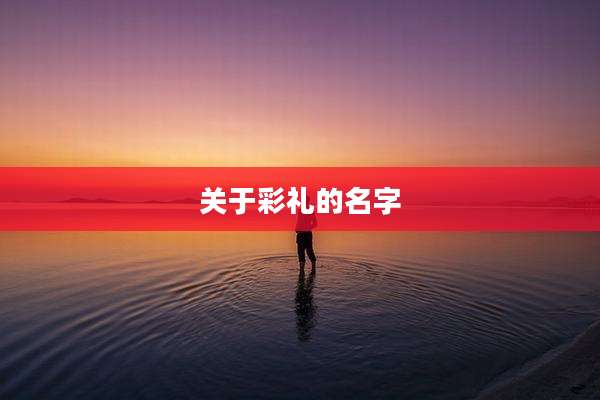 关于彩礼的名字