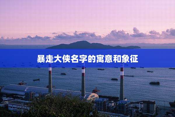 暴走大侠名字的寓意和象征