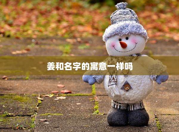 姜和名字的寓意一样吗