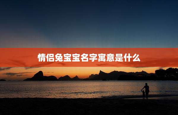 情侣兔宝宝名字寓意是什么