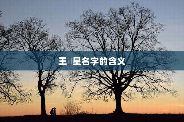 王晞星名字的含义
