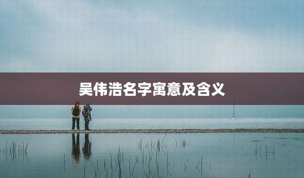 吴伟浩名字寓意及含义