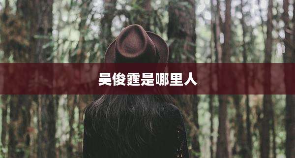 吴俊霆是哪里人