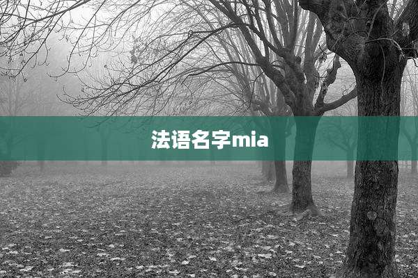 法语名字mia