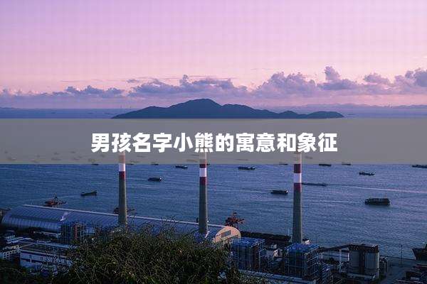男孩名字小熊的寓意和象征