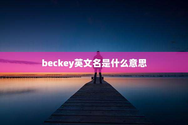 beckey英文名是什么意思
