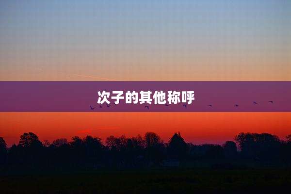 次子的其他称呼