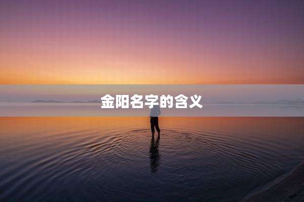 金阳名字的含义