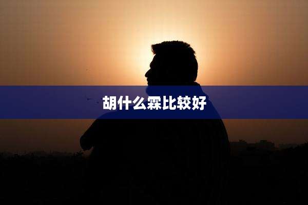 胡什么霖比较好