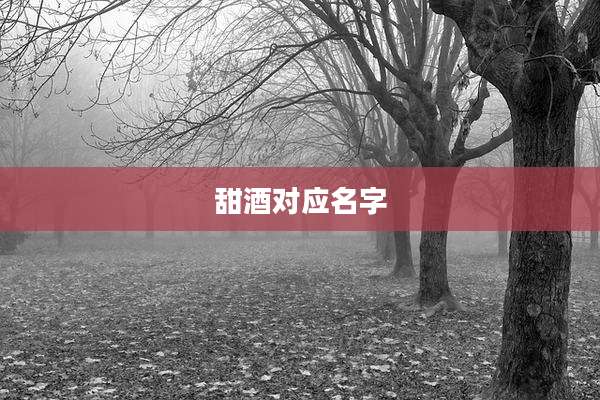 甜酒对应名字