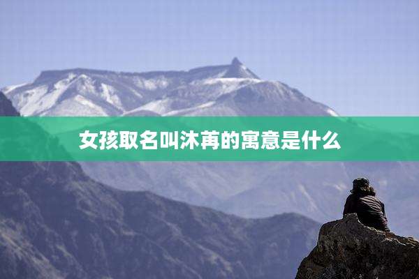 女孩取名叫沐苒的寓意是什么