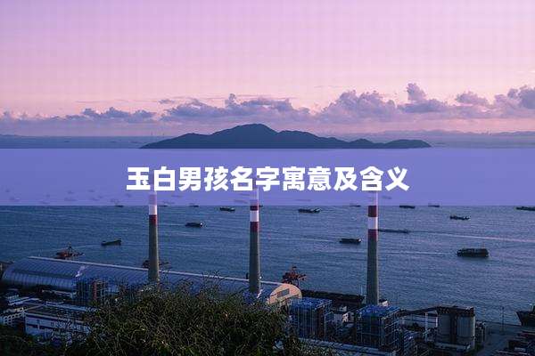 玉白男孩名字寓意及含义