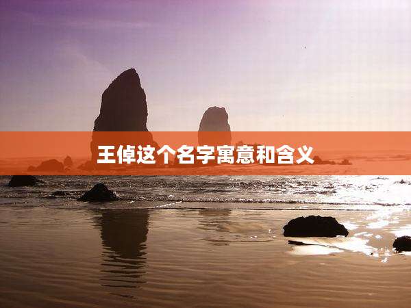 王倬这个名字寓意和含义