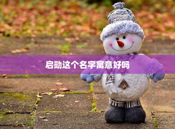 启勋这个名字寓意好吗