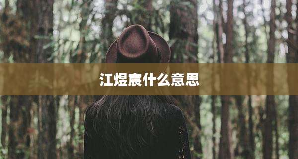 江煜宸什么意思