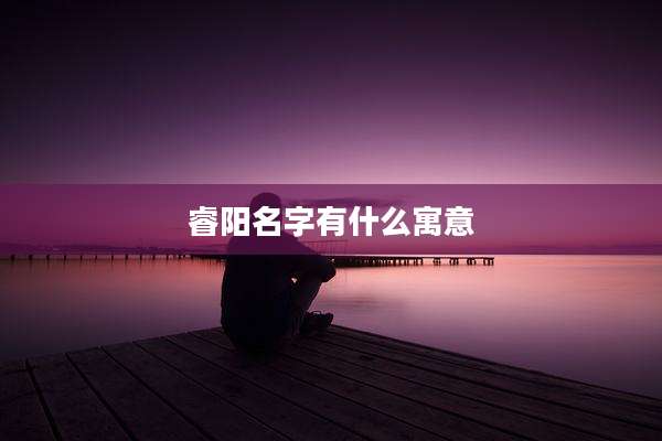 睿阳名字有什么寓意