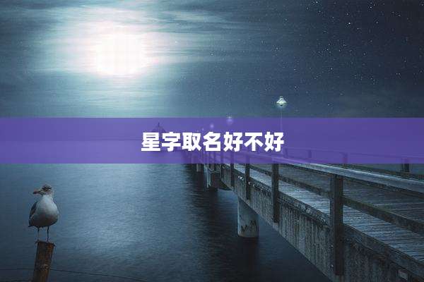星字取名好不好