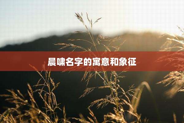 晨啸名字的寓意和象征