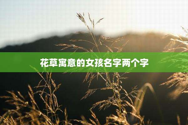花草寓意的女孩名字两个字