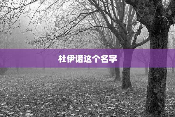 杜伊诺这个名字