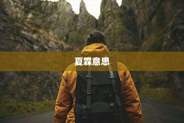 夏霖意思