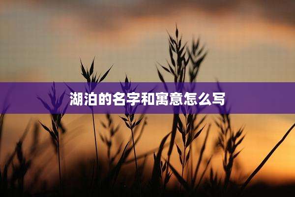 湖泊的名字和寓意怎么写