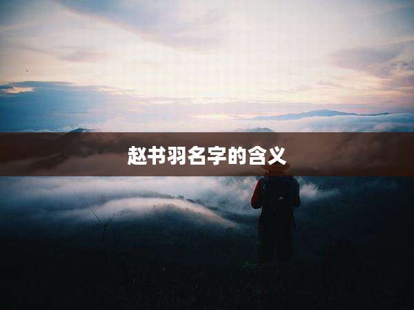 赵书羽名字的含义