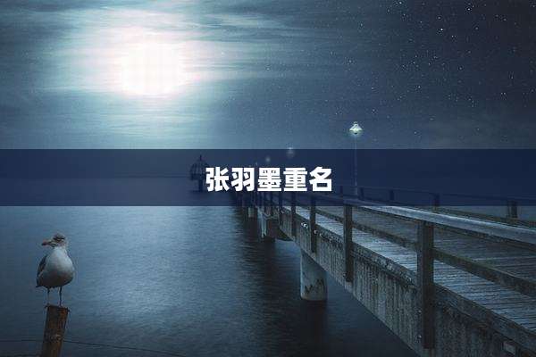 张羽墨重名