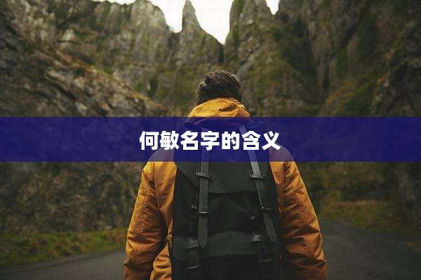 何敏名字的含义