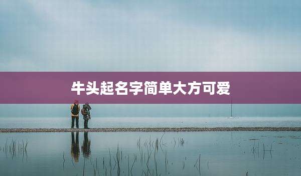 牛头起名字简单大方可爱
