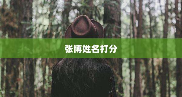 张博姓名打分