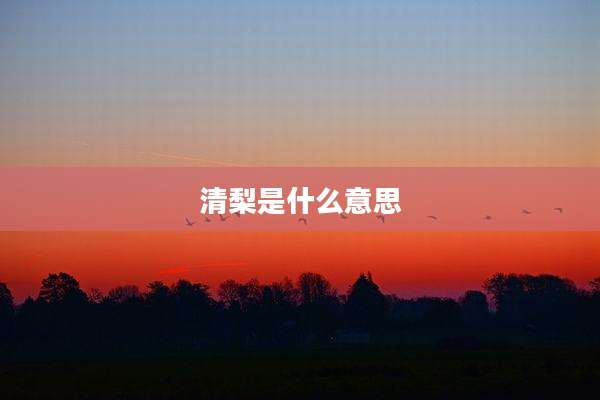 清梨是什么意思
