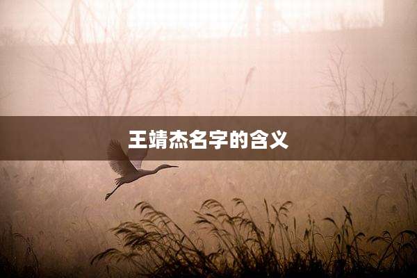 王靖杰名字的含义