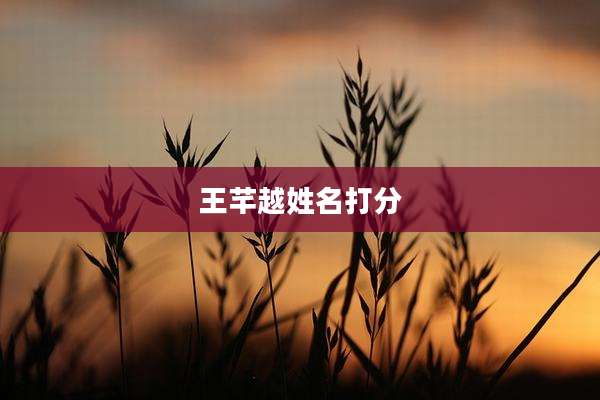 王芊越姓名打分