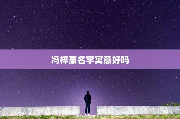 冯梓豪名字寓意好吗