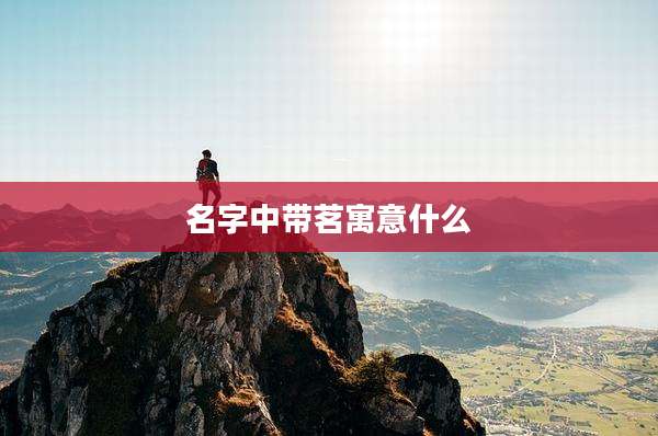 名字中带茗寓意什么