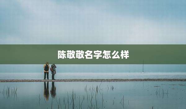 陈敬敬名字怎么样