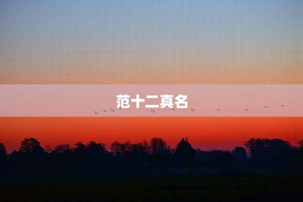 范十二真名